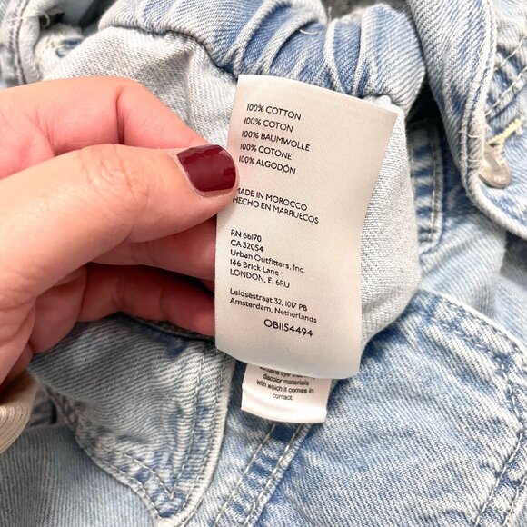 Free People x We The Free Marci Jumpsuit Denim Size S Clear Skies OB1154494 - Picture 8 of 8